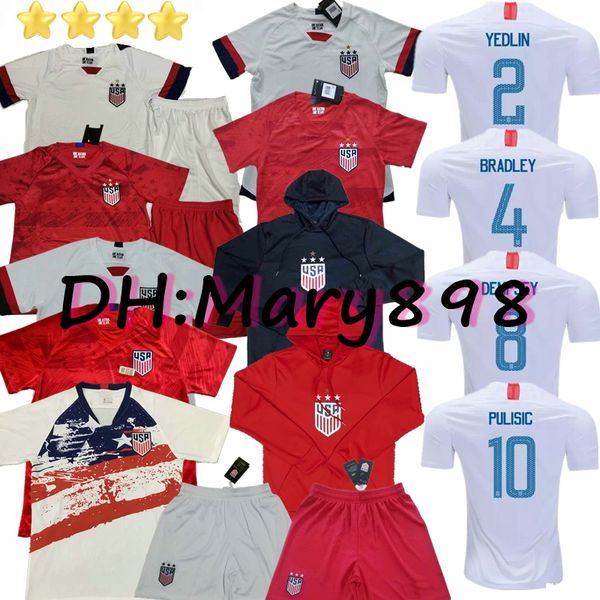 

thai quality 2019 2020 usa 4 stars pulisic soccer jersey 2019 dempsey morgan rapinoe lloyd ertz america football jerseys united states s-xxl, Black;yellow