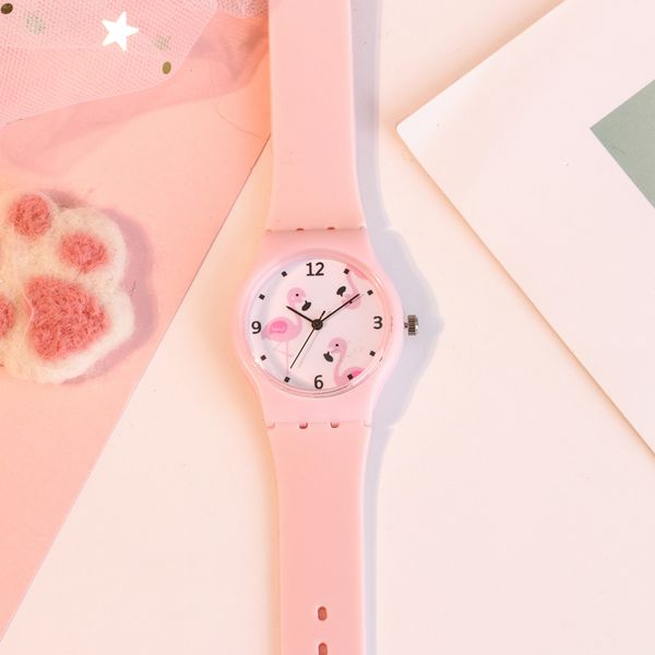 

retro style lovely cartoon animals silicone quartz analog women watch casual ladies watches quartz wristwatch, Slivery;brown