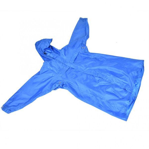 

polyester folding outdoor rain coa portable ultralight waterproof sleeve hooded raincoat, Blue;black