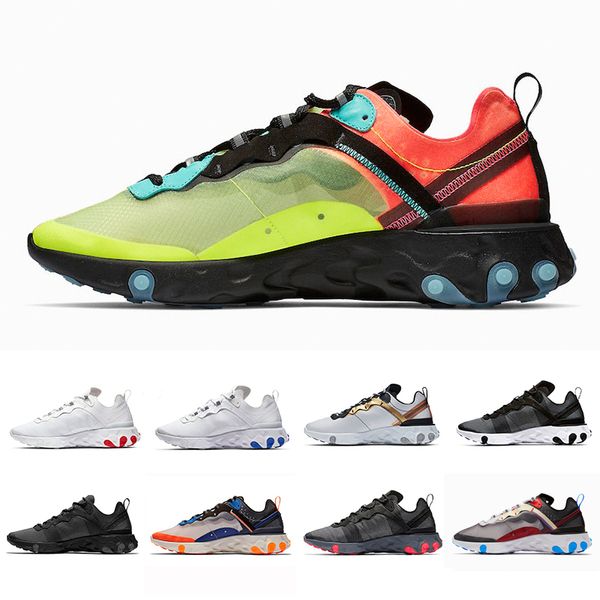 

react element 87 volt 55 game royal taped seams running shoes women men 55s blue chill trainer 87s sail sports sneakers