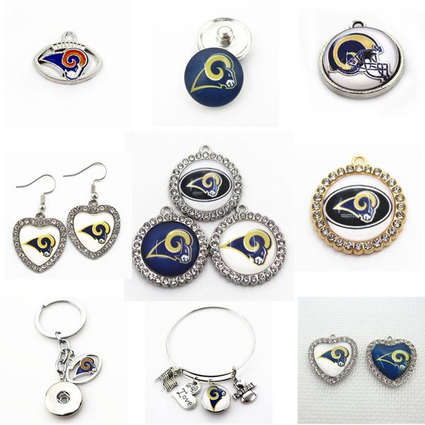 

us football team los angeles charms ram dangle charms sports diy bracelet necklace pendant jewelry hanging charms, Bronze;silver