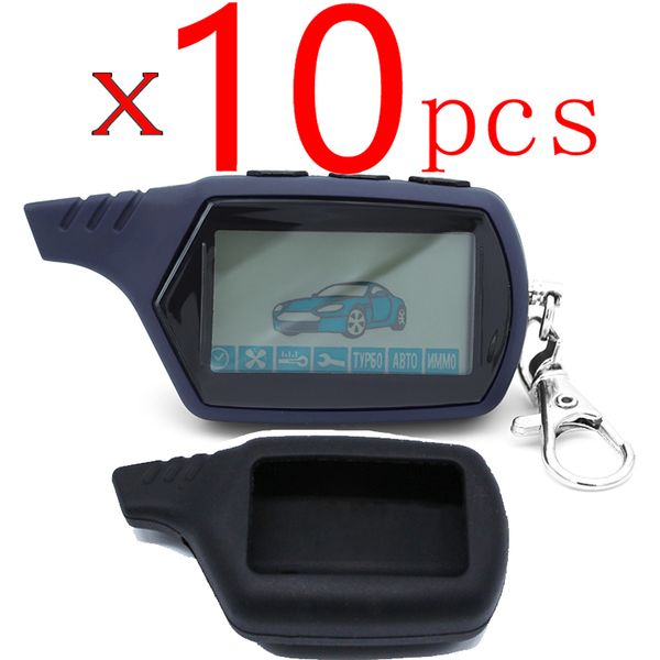 

10 pcs/lot a91 2-way lcd remote controller key fob chain auto car alarm keychain for engine starter starline a91 fob keychain