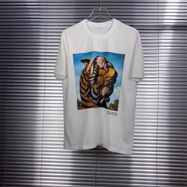 

mens designer t shirts fashion mens clothing summer casual streetwear t shirt cotton blend crew neck short sleeve.c6, White;black