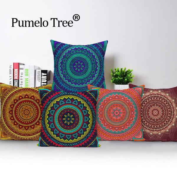 

mandala cushion covers colorful national car beds gift pillow cover flower print pillow covers decorative custom throw pillows