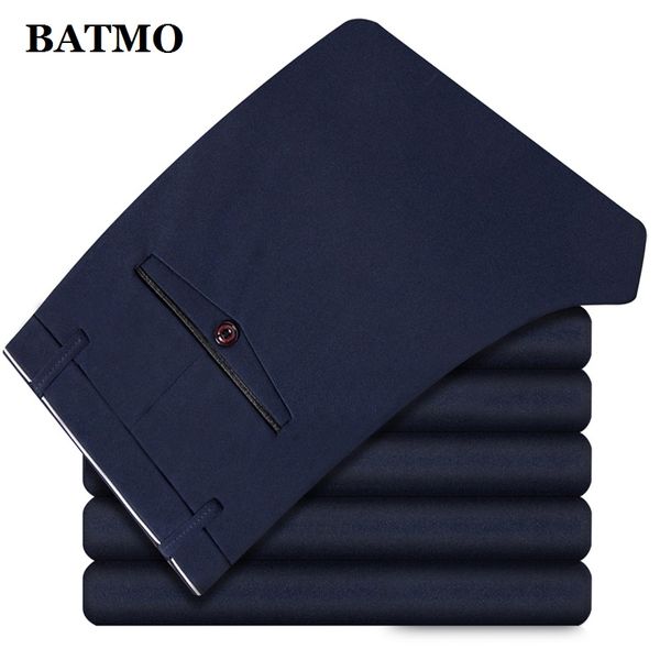 

batmo 2019 new arrival casual pants men,men's smart casual pants,elastic trousers,plus-size 1828, Black