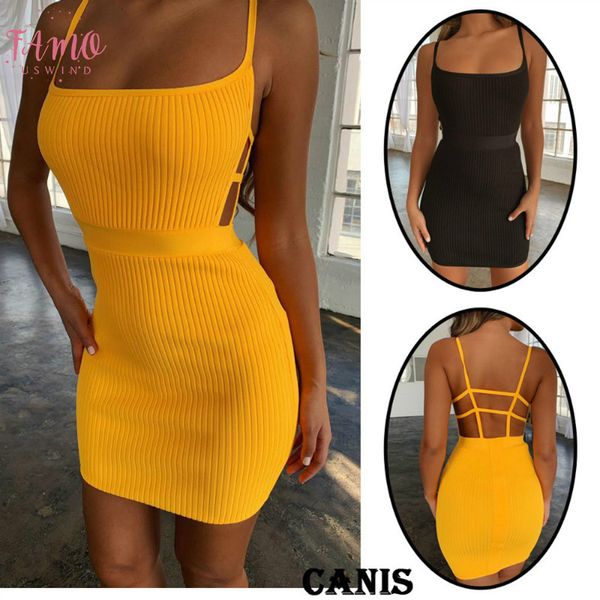 

summer bandage hollow out dress women fashion sleeveless backless bodycon party club dress mini wrap empire dress, Black;gray