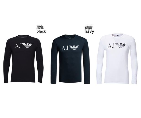 

wwholesale mens shirts mens clothing shirt fashion paris tiger armani head shirt long sleeve crew neck cotton shirt for men, White;black