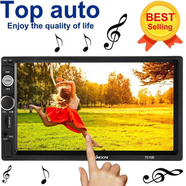 Freeshipping Universal Car MP5 Multimedia Player 2 Rádio Din 7 polegadas Tela de toque Bluetooth FM / MP5 / USB / Aux / Bluetooth Suporte Vista traseira