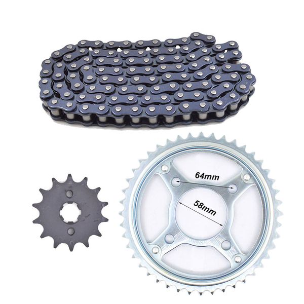 

motorcycle front rear sprocket chain 428h 122l 14t/44t for sdh125-53 wh125-12 sdh125-55 sdh125-61 sdh125-56 sdh125-58