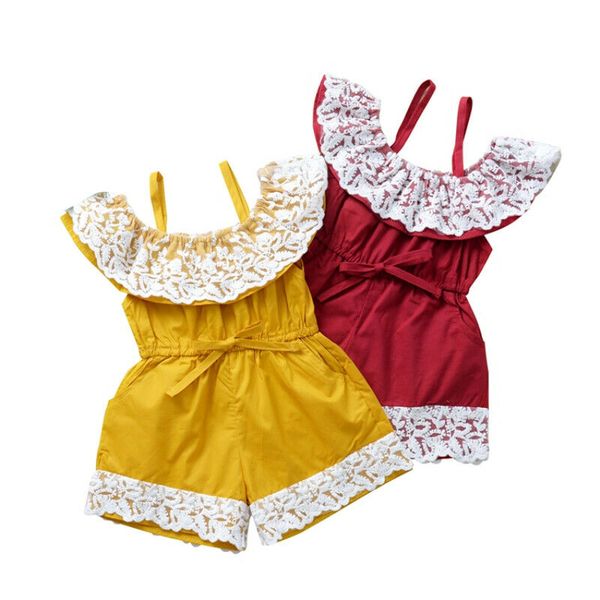 

toddler kids baby girl clothes lace ruffled romper jumpsuit outfits sunsuit