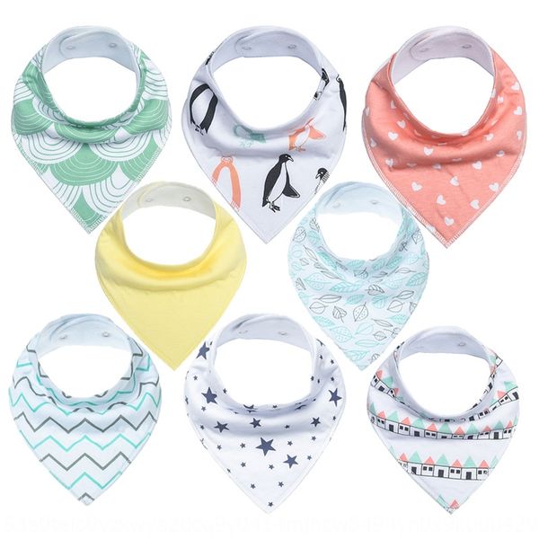 

cotton baby saliva triangle towel triangle towel baby bib bib ins new children's products