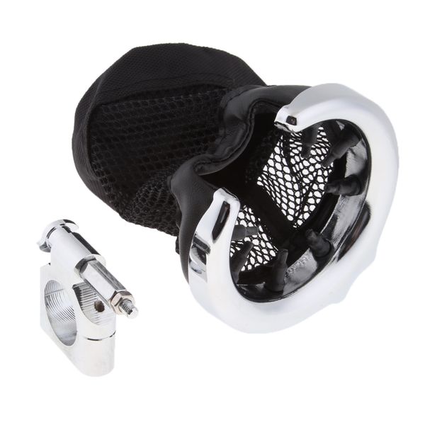 

7/8'' & 1'' handlebars chrome motorcycle mesh water bottle holder for harley