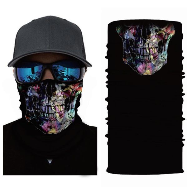 

variety seamless magic headband skull skeleton bandana army tube neck warmer face mask scarf bicycle head scarf headwear, Blue;gray