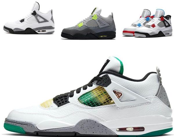 

black cat 2020 4 4s jumpman basketball shoes bred neon wings encore cactus jack cement mens sneakers