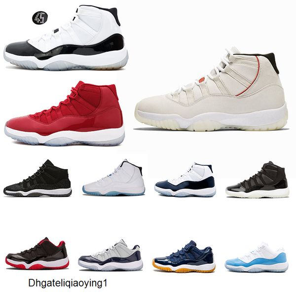 

wholesale surporior quality 11 11s men basketball shoes gym red chicago midnight navy win like 82 unc space 45 mens sports shoes sneakers, Black