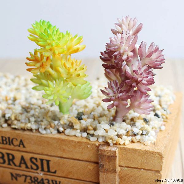 

realistic artificial succulent small plastic succulent plants unpotted for home garden decoration
