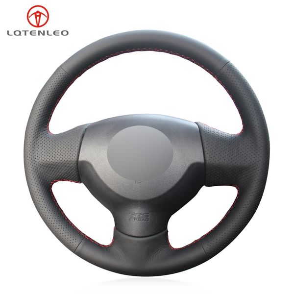 

lqtenleo black artificial leather steering wheel cover for mitsubishi lancer x 10 2007-2015 outlander 2006-2013 asx 2010-2013