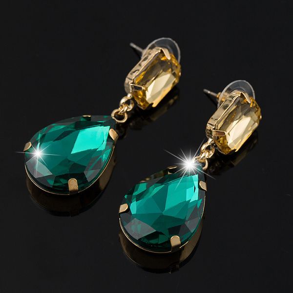 

fashion 10 colors drop earrings for women bridal engagement earring wholesale high-quality jewelry factory price, Silver