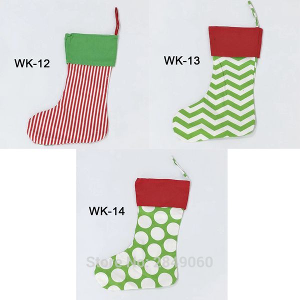 

10pcs candy cane bag christmas stocking 6 styles santa claus socks cloth kids toy bag bulk tree decoration new year gift
