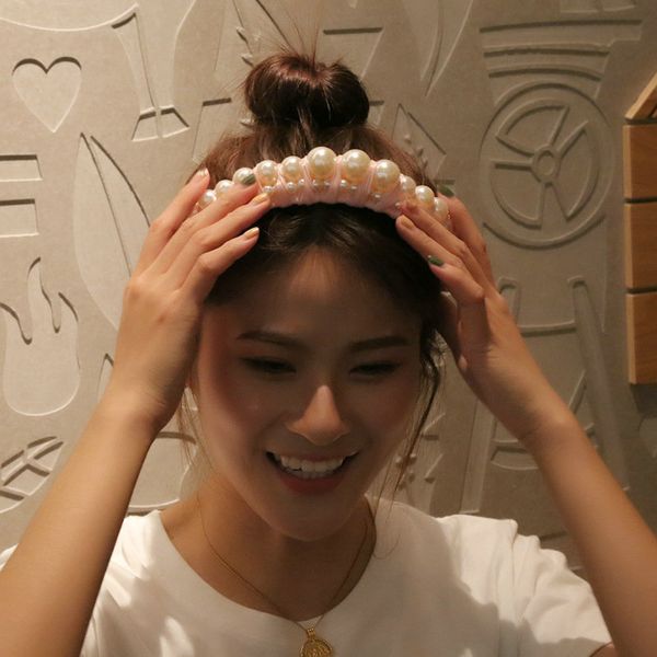 

hair style for girls with headbands pearl lady temperament hairband female hair band alice band cerchietto aliceband btqnx, Black;brown