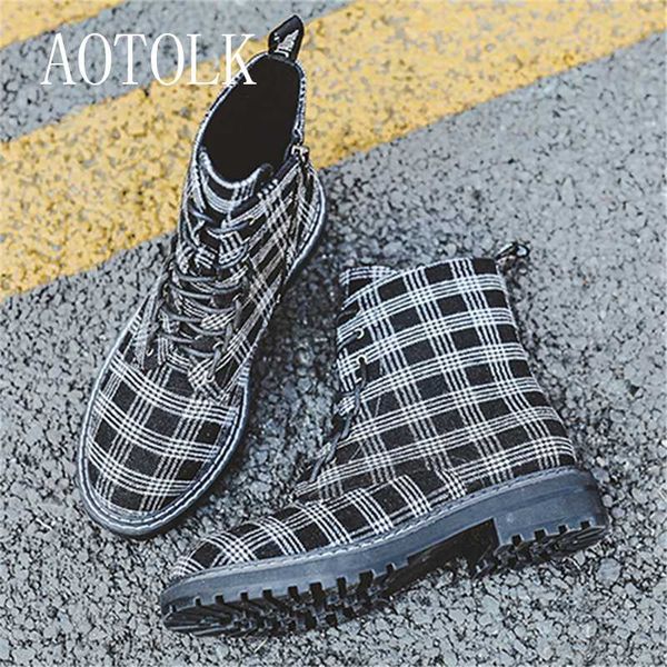 

women winter boots warm shoes platform lace up fashion boots round toe ankle woman shoesmujer casual shoes de, Black