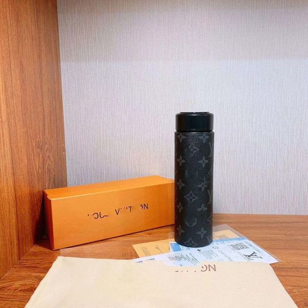 

new fashion pattren stainless steel cups vacuum flask thermal cup coffee thermos mug water bottle temperature display kettle thermo cup