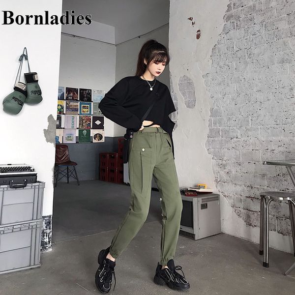 

bornladies beam ноги свободный в целом 2020 новый стиль сыпучие ins прямые похудения шаровары, Black;white