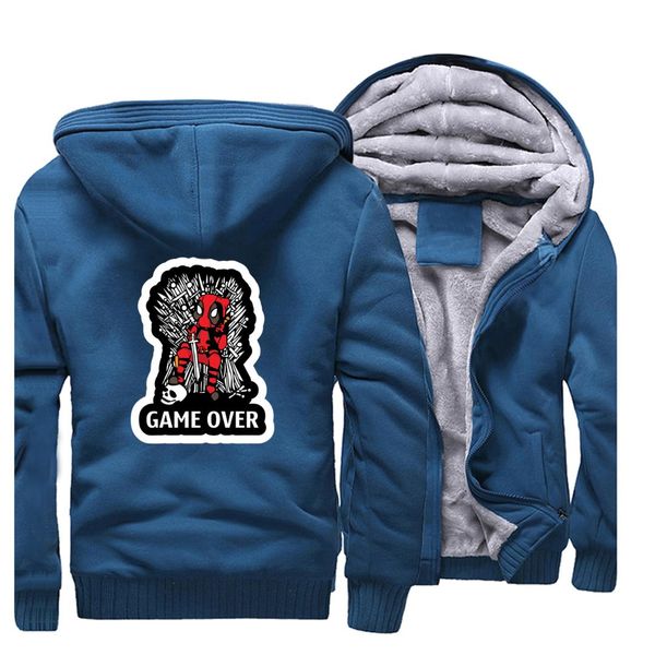 

fashion game over hoodies mens cool zipper tracksuit casual plus size sportswear autumn fleece coat hip hop streetwear, Black
