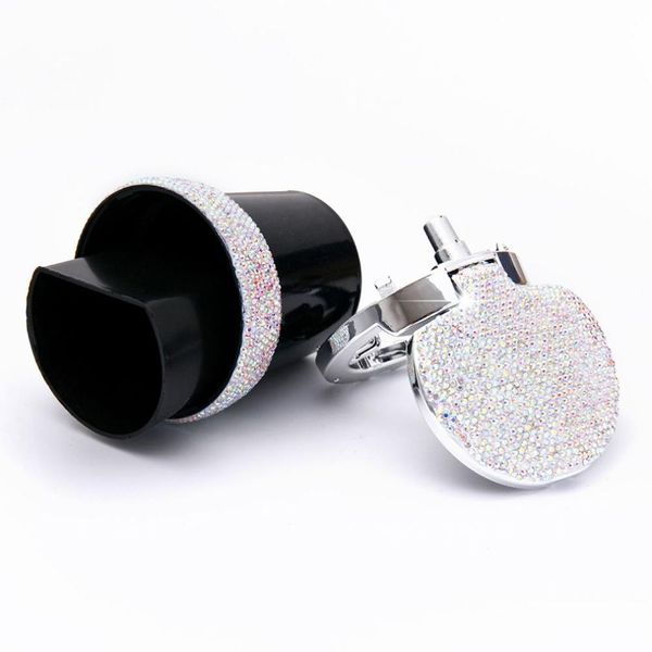 

new bling bling rhinestones portable car ashtray with light crystal diamond led car ash tray ashtray storage cup