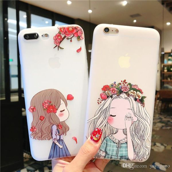 

fast wholesales mixed order tpu candy color girls flowers pattern phone case for iphonex 7 8 6 price cover case