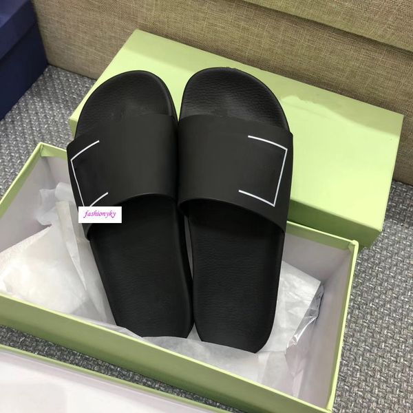 

new off досуг крытый пляжные тапочки белые тапочки любителей печати, Black