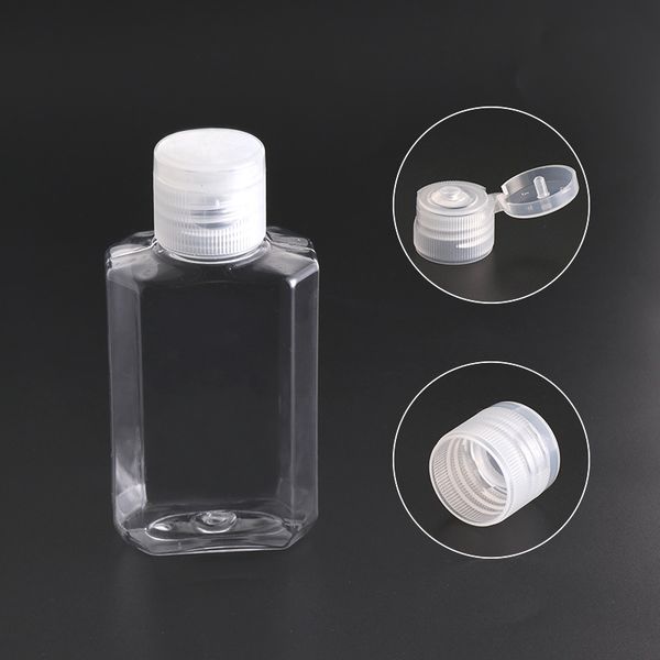 

new type 60ml plastic pet bottle empty hand sanitizer bottles with flip for travel shampoo cosmetic lotion container