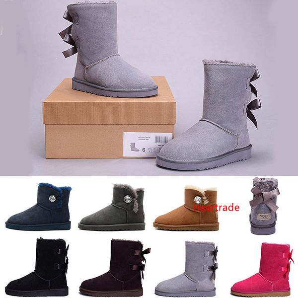 

wholesale new wgg women's australia classic tall boots women girl snow winter boots shoes fuchsia black blue red leather shoes size 36