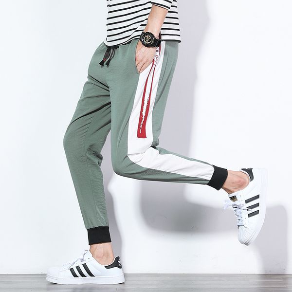 

2020 осень и зима новый стиль мужчины повседневные брюки брюки мода гарем луч ноги спортивные брюки k777, White;black