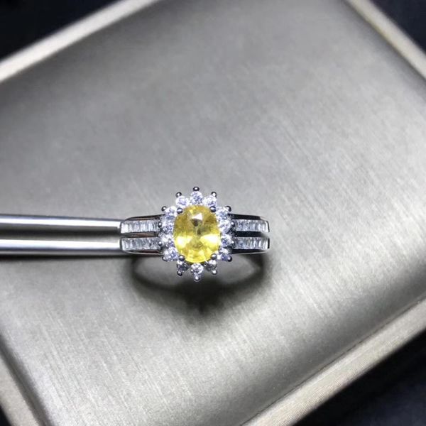 

shop new products,natural sapphire ring, rare yellow, 925 sterling silver ring, unique, Golden;silver