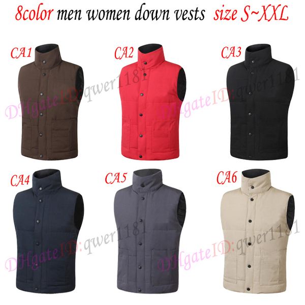 

Продажа 100% канада Марка Мужские жилеты зимние FreeStyle Vest Goose Vest Down Vest Пуховик 8 цвет