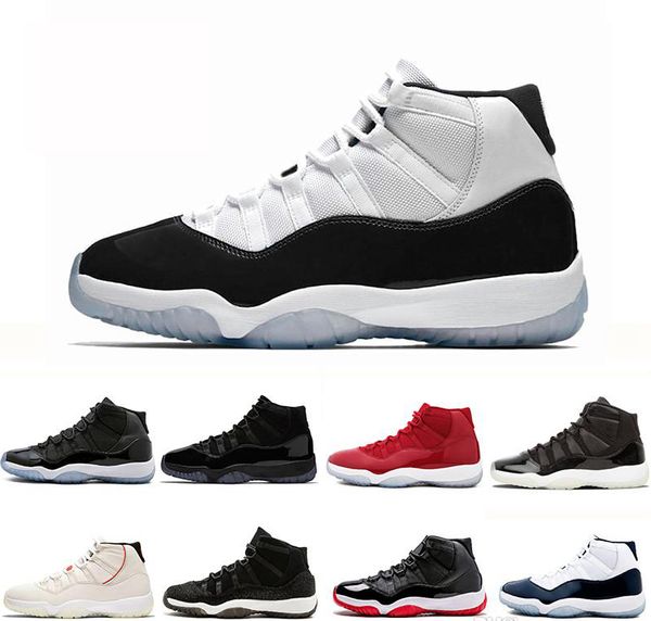 

11 mens 11s basketball shoes new concord 45 platinum tint space jam gym red win like 96 xi designer sneakers men sport shoes