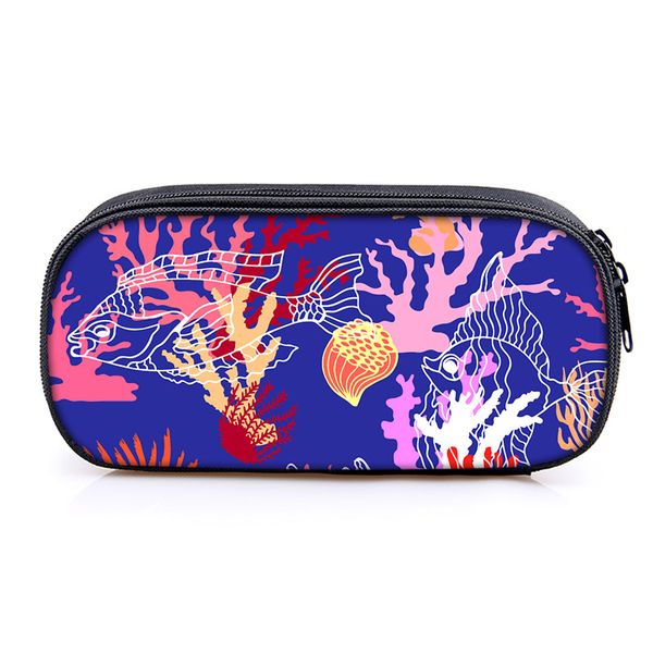 

ocean world print cosmetic bag korean style women makeup bag pouch toiletry waterproof makeup organizer case necessaire t