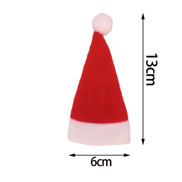 

newly 10 pcs/set christmas hat cutlery bag candy gift bags cute pocket fork cutter holder table dinner decoration xsd88
