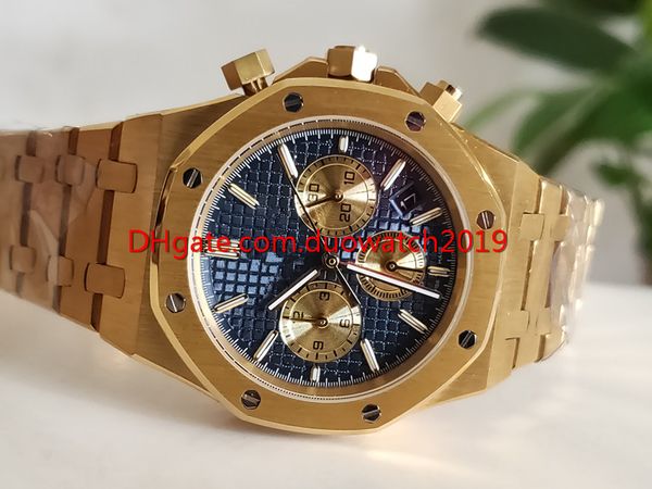 

vk quartz men's luxury watch 26331ba.oo.1220ba.01 series quality.royal oak series, dial 41 mm.vk quartz timing 18k gold sports chronogr, Slivery;brown