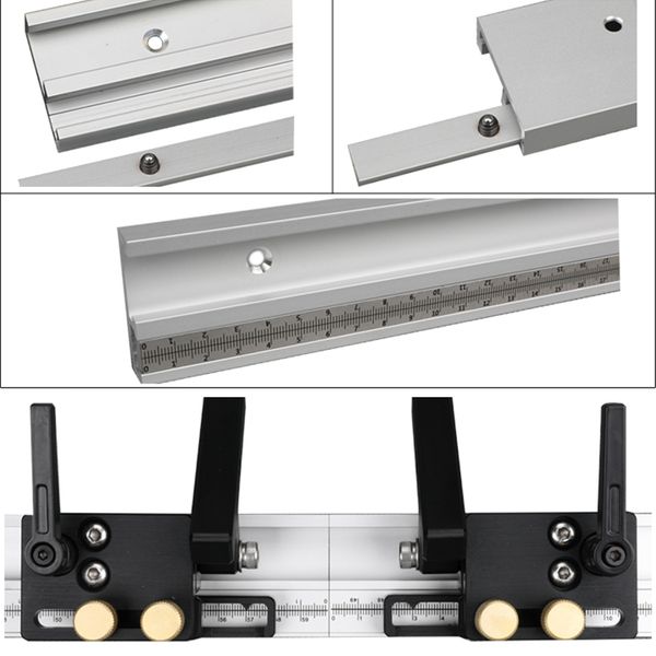 Com escala de liga de alumínio workbench roteador ferramenta portátil profissional mitra de mitra de madeira faixa modificada tabela DIY parar em casa