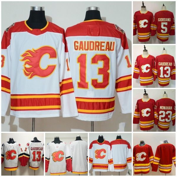 

new calgary flames 13 johnny gaudreau jerseys 18 james neal 5 mark giordano 23 sean monahan 68 jaromir jagr hockey stitched, Black;red