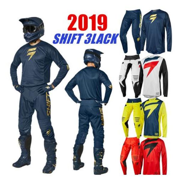 

atv bmx motocross mx jersey and pants combination racing dirt bike clothing 4 color motorcycle clothing set, Black