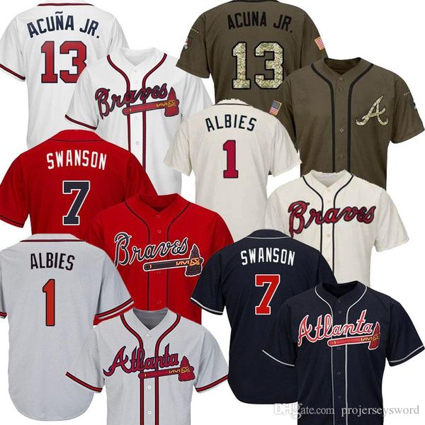

Mens Atlanta 2019 Ronald Acuna Jr. Jr Big & Tall Braves Jersey Size XS-6XL Ozzie Albies Josh Donaldson Freddie Freeman Dansby Swanson
