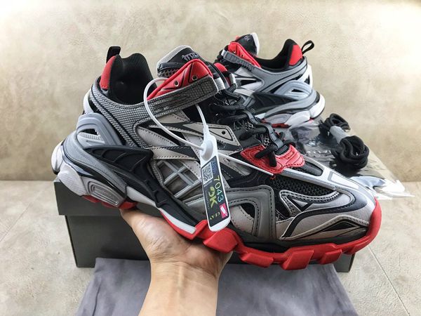 

new track.2 trainer designer sneaker shoes triple clunky men women luxury sneaker shoes designer casual shoe with original box, Black