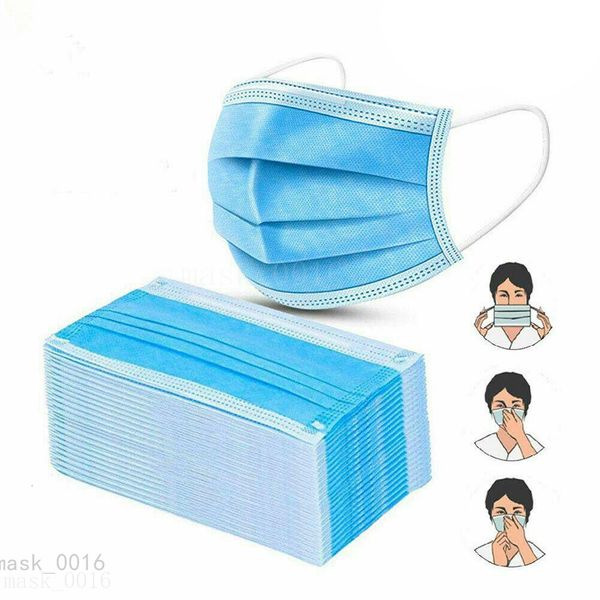 

3-слойная маска для лица 50 шт одноразовые маски для лица толстые 3-слойные маски с ушками для салона дома 50 / 100шт использовать удобно в