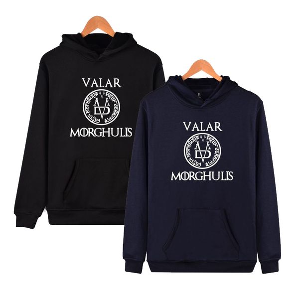 

игра престолов валар моргулис mens casual хип-хоп толстовки хлопка высокого качества с длинными рукавами пуловер размер s-3xl, Black