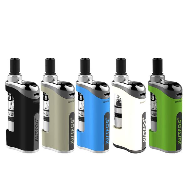 

Authentic Justfog Compact 14 Kit Vape 1500mAh Battery 1.8ml 510 Thread Q14 Clearomizer Atomizer electronic cigarettes DHL