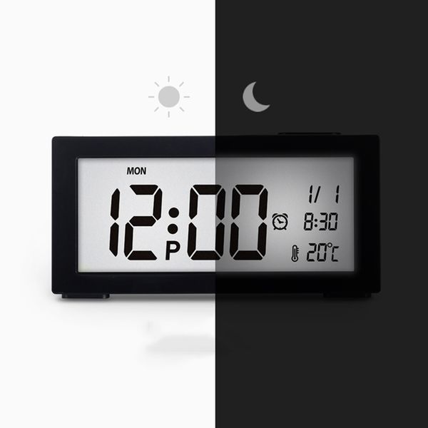 

led digital alarm clock weather station with humidity hygrometer bedside wake up light digitale wekke clock qla021