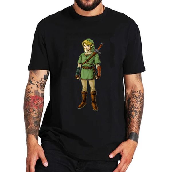 

new 2019 quality cotton the legend of zelda ant triforce print o neck men tees casual game men's t shirts, White;black